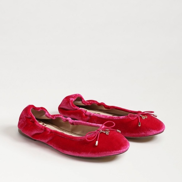 Sam Edelman Felicia ballet flat In pink topaz velvet - Picture 1 of 4